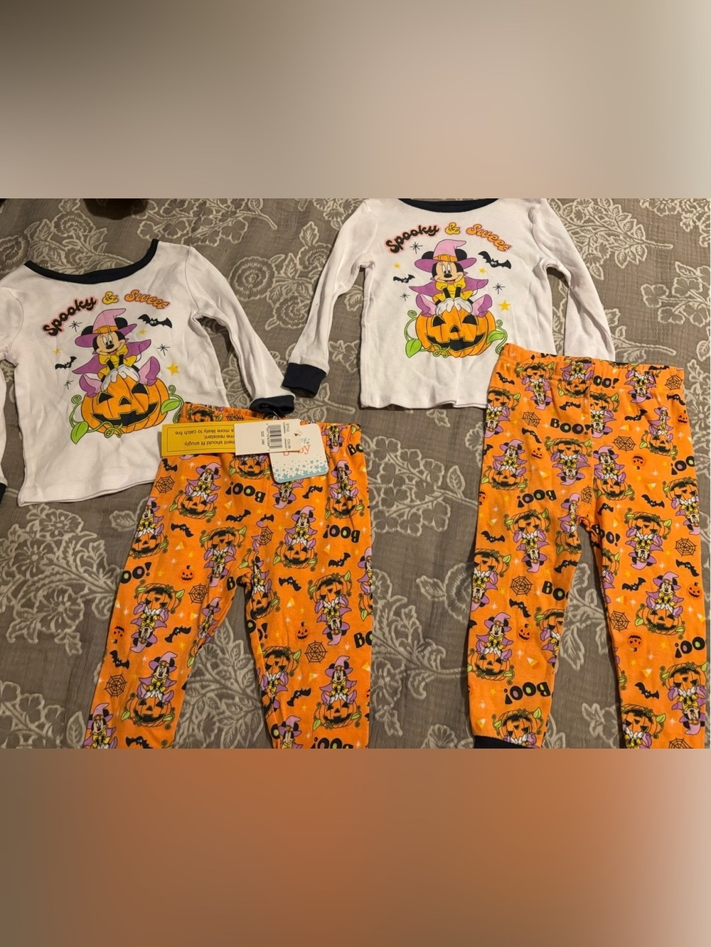 New Disney baby Halloween Pjs mini mouse 24m for TWINS 2 outfits